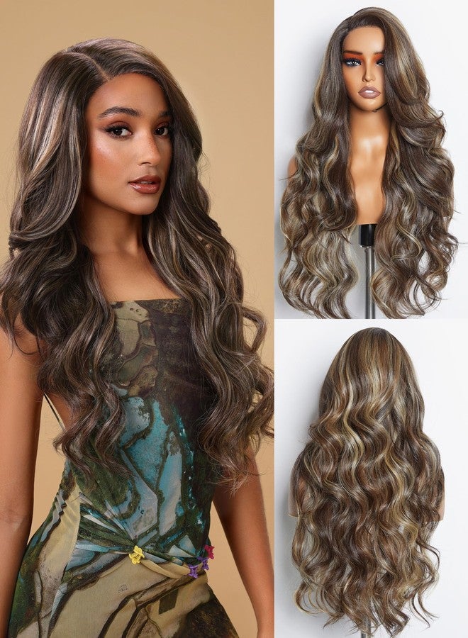 GORGIUS Glueless Loose Wave Lace Front Wig Blonde Long Synthetic Wig - Image 1